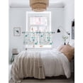 thumbnail image 5 of Aqua Coral Turtle Sheer Curtains for Bedroom Living Room Window Tier Curtain 24 Inch Length, Rod Pocket Voile Drapes Kitchen Curtains Half Window 2 Panels Ocean Shell Beach Starfish Seahorse Coastal, 5 of 5
