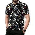 thumbnail image 2 of Mens Polo Short Sleeve Comfort Fit Printed Top Casual Outdoor Activities Spring Summer Golf Shirts G Multicolour XXXL, 2 of 4