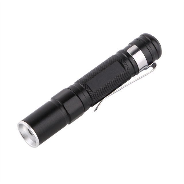 CAROOTU Portable Flashlight with Clip Battery Type Water-Proof Zoomable Durable Portable