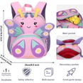 thumbnail image 2 of (Morado) Mochila escolar para niños, mini mochila escolar primaria, bolsa de viaje impermeable, mochila preescolar para jardín de infantes, regalo para niñas de 2 a 6 años, 2 of 4