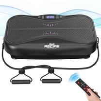Vibration plate exercise machine with 330LB Loading Capacity, Whole Body Workout Vibartion plateform w/2 resistance bands