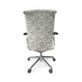 thumbnail image 5 of Ambesonne Floral Office Chair Cover Stretchable High Back, Striped Flowers and Leaves, Ruby and Reseda Green, 5 of 6