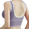 thumbnail image 4 of Ladies Wide‑Shoulder‑Strap Yoga Crop‑Top Bra Elastic Ribbed Fabric Casual Sport Layering Vest, 4 of 9
