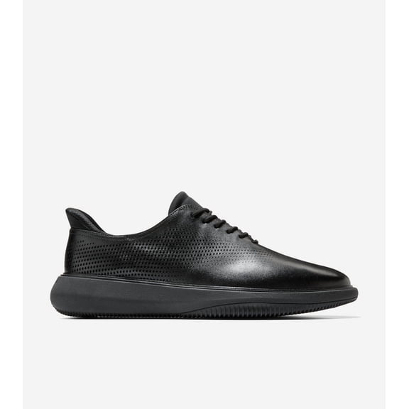Cole Haan Men's Grand Phaze Laser Quick-On Leather Oxford - Black/Black