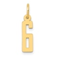 thumbnail image 1 of 14k Yellow Gold Small Number 6 Necklace Charm Pendant Charms, 1 of 8