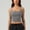 #433-Gray, variant on Warop Womens Square Neck Sports Tank Top, Sleeveless with Dual Thin Straps, Cropped Contrast Color Design, Support Activewear for Athletic Activities and Casual Wear