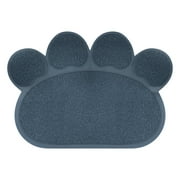 Angle View: Petmaker, Paw Shaped Cat Litter Mat, Navy and Green