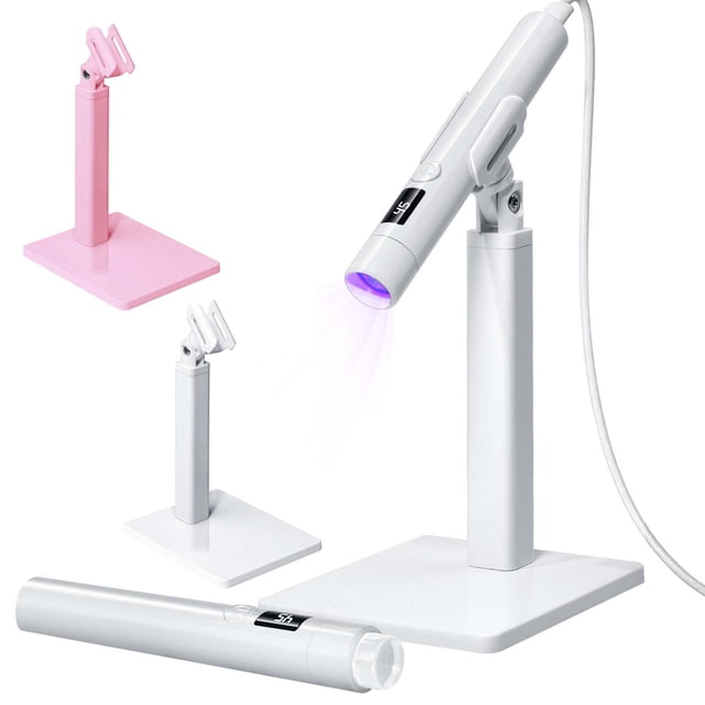 Dvkptbk Support Lumineux Support Robuste pour Vernis Gel Support Lumineux de Manucure Réglable Rotatif Générateur Portable Mains Libres
