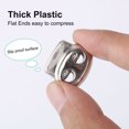 thumbnail image 3 of 20pcs Plastic Spring Cord Locks Rope Fastener Double Holes Toggle Stoppers Sliders for Backpack Shoelaces, Silver Tone, 3 of 7