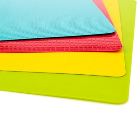 

4PCSCutting Flexible Mats Plastic Chopping Board Set Kitchen Tool food W1W4