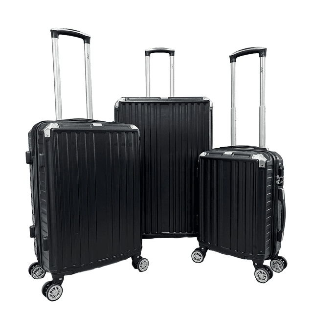 Set Juego De 3 Maletas Rigidas Y Resistente Jony Para Viaje Ruedas 360 Candado