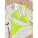 thumbnail image 4 of Conjunto de Bikini rosa para mujer, bañador Sexy con diseño de flores en 3D, Micro bañador con Push-Up, traje de baño de playa con anillo conectado, traje de baño triangular 2024, 4 of 5