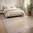thumbnail image 3 of ODIKA 8'x10' Washable Area Rug Classroom Cheerful Schoolgirl Tied Ribbon Academic Abstract Pencil for King Size Bedroom Under Bed, Master Suite, Non-Shedding, Easy Care, 3 of 7