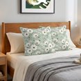 thumbnail image 6 of Pillow Covers 24x24 Set of 2, Sage Green Flowers Throw Pillow Covers Decorative Couch Cushion Cover, Spring Floral Elegant Pastoral Microfiber Soft Square Pillowcases for Bedroom Living Room Sofa, 6 of 9