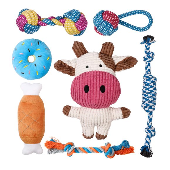Dog Toys Toozey, paquete de 7 unidades para perros pequeños, juguetes para la dentición de cachorros