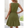 thumbnail image 6 of Merokeety Summer Dress for Women V Neck Flowy Vacation Mini Dress with Pockets ArmyGreen xs, 6 of 6