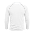 thumbnail image 5 of hotojiny Men's Long Sleeve Henley Shirts Cotton 3-Button Spring Casual T-Shirts Comfy Crew Neck Soft Muscle Tops(White,X-Large), 5 of 7