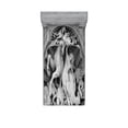 thumbnail image 1 of Retro Bedding Set with Sheet & Covers, Struggling Nymph Octopus Seashell Horse in Lunettert Bologna, Printed Bedroom Decor 2 Shams, 4 Sizes, Grey, by Ambesonne, 1 of 3