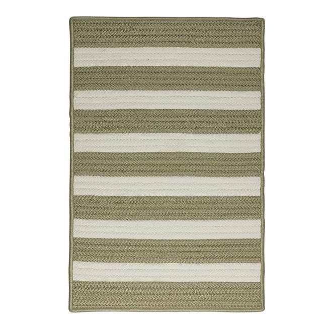 Colonial Mills PO69R060X060S 5 ft. Portico Striped Square Rug, Edamame