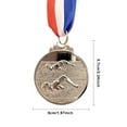 thumbnail image 4 of Medalla Ganadores Natación Metal 5 Cm para Competiciones Carreras Fiestas (Plata), 4 of 4