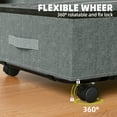 thumbnail image 4 of Bextsrack Rolling Underbed Storage with Wheels: Under Bed Storage Container with Lids Drawer Organizer for Shoes Clothes | Premium Durable | Easy Pull-out | Adjustable Dividers 2-Pack Grey, 4 of 7