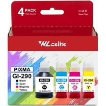 GI 290 Ink Refill Compatible for Canon 290 Ink Refill Bottles Kit for PIXMA G4200 G4210 G3200 Printer(1BK 1C 1M 1Y)