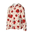 thumbnail image 2 of Kll Red Ladybug Print Men'S Women’s Upf 50+ Sun Protection Outdoor Hoodie Jacket Long Sleeve Fishing Hiking Performance Shirt- Medium, 2 of 8
