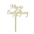 thumbnail image 1 of My Everything Custom Wedding Cake Topper With Two Hearts Personalized Rustic Wooden Cake Topper Cake Decoration 6-7 Inches Wide, 1 of 3