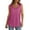 Hot Pink, variant on Besolor Womens Plus Size Summer Tank Tops Casual Loose Scoop Neck Ribbed Trim Sleeveless Curved Hem Basic Tee Shirts