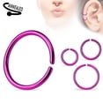 thumbnail image 5 of Surgical Steel Seamless Bendable Nose Hoop Ring 20  18 Gauge Anodized, 5 of 8