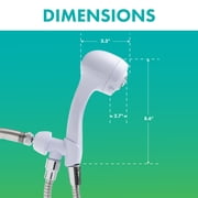 Niagara Conservation Earth Spa 3-Spray with 2 GPM 2.7-in. Wall Mount Handheld Shower Head - White