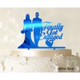 thumbnail image 1 of Finally Got Engaged Wedding Cake Topper Mirror Cake Topper Color Option Available 6-7 Inches Wide, 1 of 1