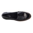 thumbnail image 3 of Ros Hommerson Winnie Ii Women's Penny-loafer Slip-on Shoe In Black Croc Pat, 3 of 6