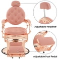 thumbnail image 3 of BarberPub Heavy Duty Metal Vintage Barber Chair All Purpose Hydraulic Recline Salon Beauty Spa Chair Styling Equipment 8914, 3 of 8