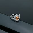 thumbnail image 4 of Gem Stone King 925 Sterling Silver Ring Set with 1.87 Ct 8X6mm Oval Ecstasy Mystic Topaz (Size 7), 4 of 4
