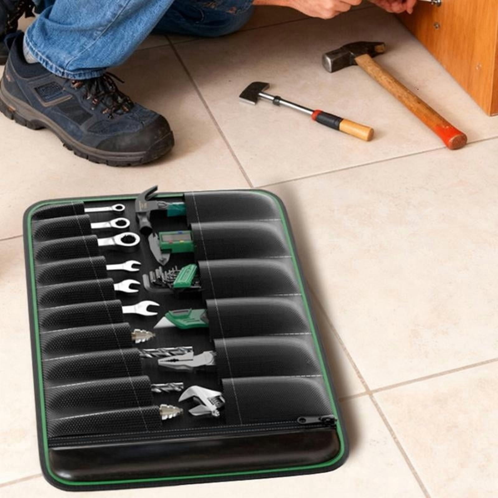 CEORPER Nylon Roll Up Tool Bag Heavy Duty Tool Storage Organizer Nylon Storage Bag