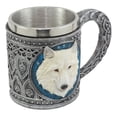 thumbnail image 5 of Ebros Celtic Direwolf Ghost White Wolf Coffee Mug 14oz Animal Spirit Wolf Mug, 5 of 6