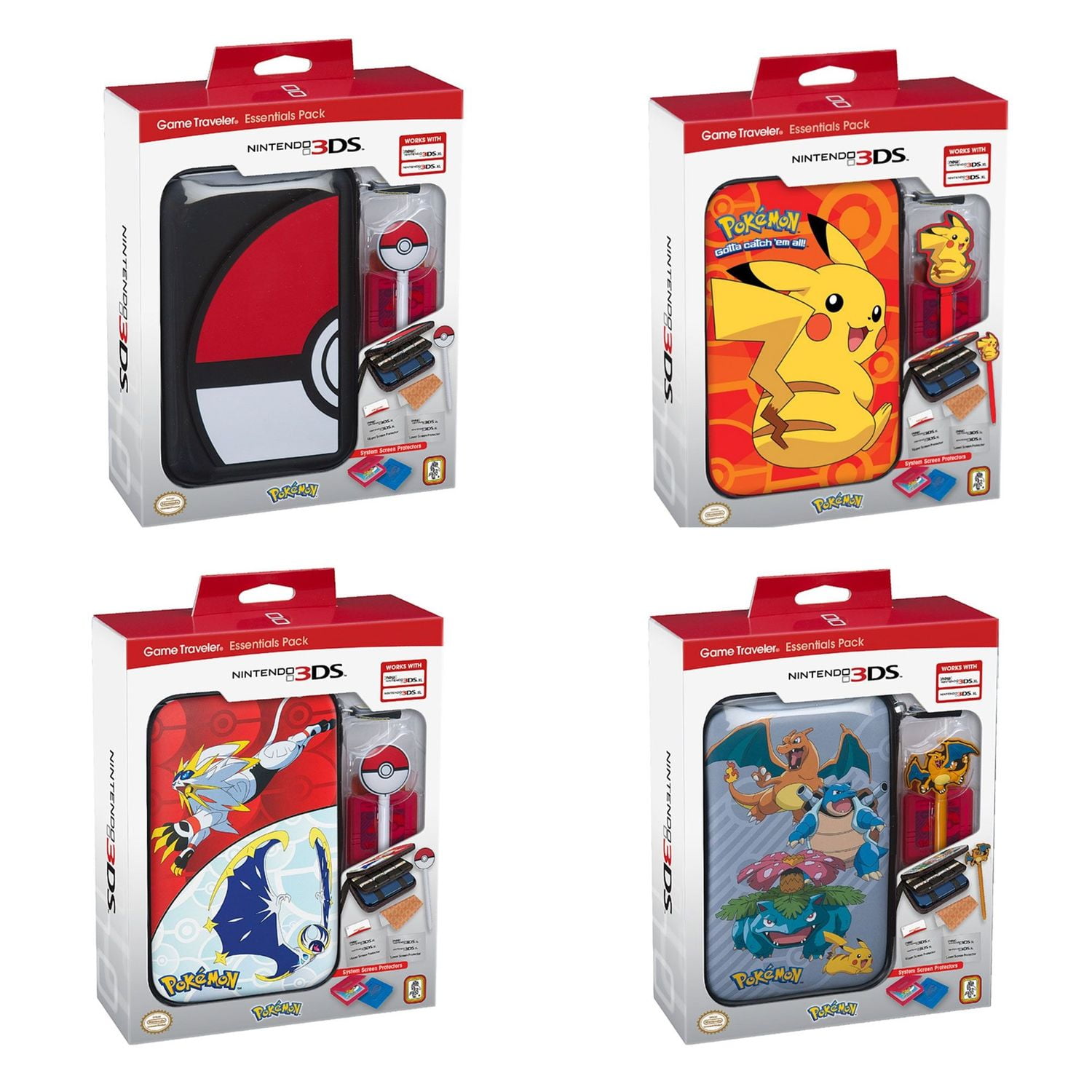 RDS Pokemon Travel Bundle Assorted Styles for Nintendo New 3DS