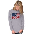 thumbnail image 5 of Betty Boop American Flag Patriotic Women's Long Sleeve T Shirt Brisco Brands S, 5 of 6