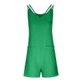 thumbnail image 5 of Womens Rompers Casual Sleeveless Shorts Jumpsuits Overalls with Pockets Summer Outfits Solid Color Clothes with Adjustable Strap, 5 of 9