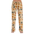 thumbnail image 6 of Trgacdwlo Cat Pumpkin Print Pj Pants Women Fall Women Halloween Pajama Pants Ghost Graphic Spooky Elastic Waist Sleep Pants Women, 6 of 6
