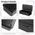 thumbnail image 4 of Metal Storage Box 8x4x2 Inches, Hinged Lid Steel Container for Craft Stamps Office Supplies & Tools, Rectangular Empty Organizer Box for Stationery Pegs & Accessories, 4 of 5