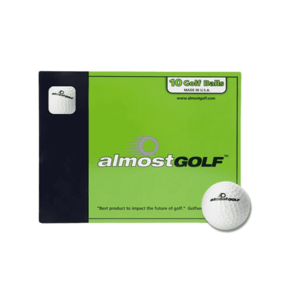 AlmostGolf 10 Golf Balls Restricted Flight Practice Balls (White)