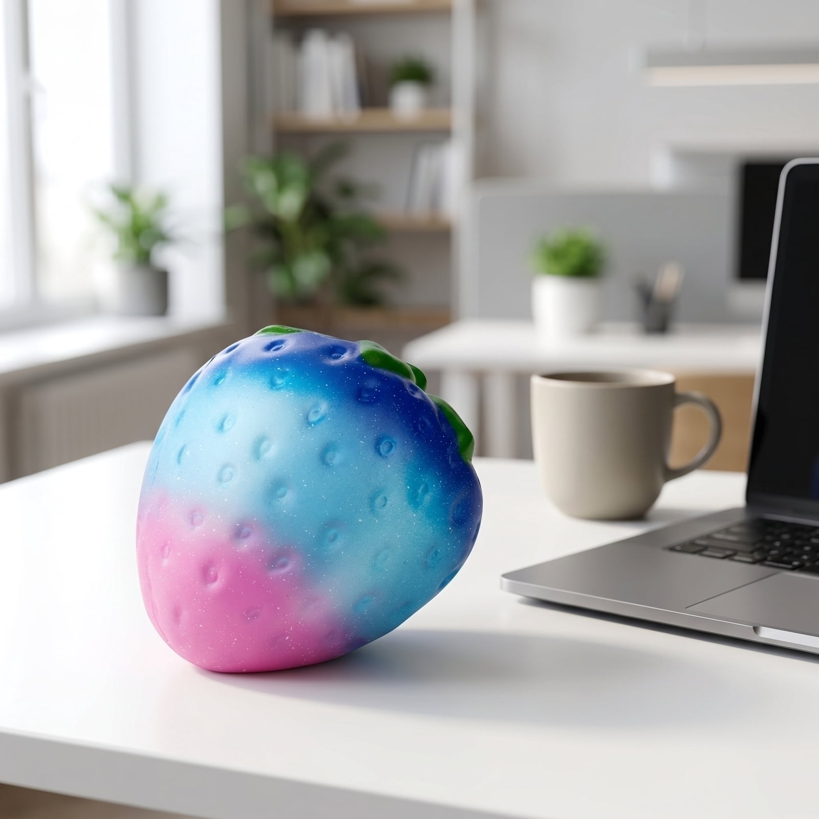Rare Clear Glitter Dumpling Squishies Strawberry Sparkling Stress Relief Collectible & Desktop Accessory for Adults,1PCS