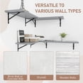 thumbnail image 6 of Kaboon 27 inch Long 10 inch Deep Floating Shelves for Wall Set of 2, Large Open Shelves Wall Mounted, Space Saving Home and Commercial Use, Grey, 6 of 9