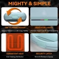 thumbnail image 4 of Belgian Waffle Maker  Square Iron Waflera Electrica Non Stick Cooking Plate Classic & Multi Makers 4-slice Aqua, 4 of 6