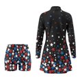 thumbnail image 4 of KEIAHUAN Patriotic Star Women Tennis Dress with Built in Shorts, 4 of 7