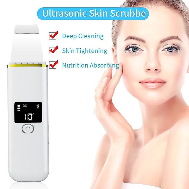 Limpiador facial HUOGUO Ultrasonic Ion EMS Therapy LCD Scrubb