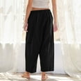 thumbnail image 4 of AherBiu Lounge Pants for Women High Waisted Straight Leg Lightweight Summer Casual Slacks Trousers with Pockets, 4 of 8