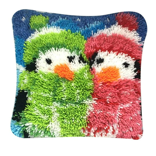 GUOOL DIY Latch Hook Rug Making Crafts for Kids/Adults 16 inch X 16 inch Christmas ZD671